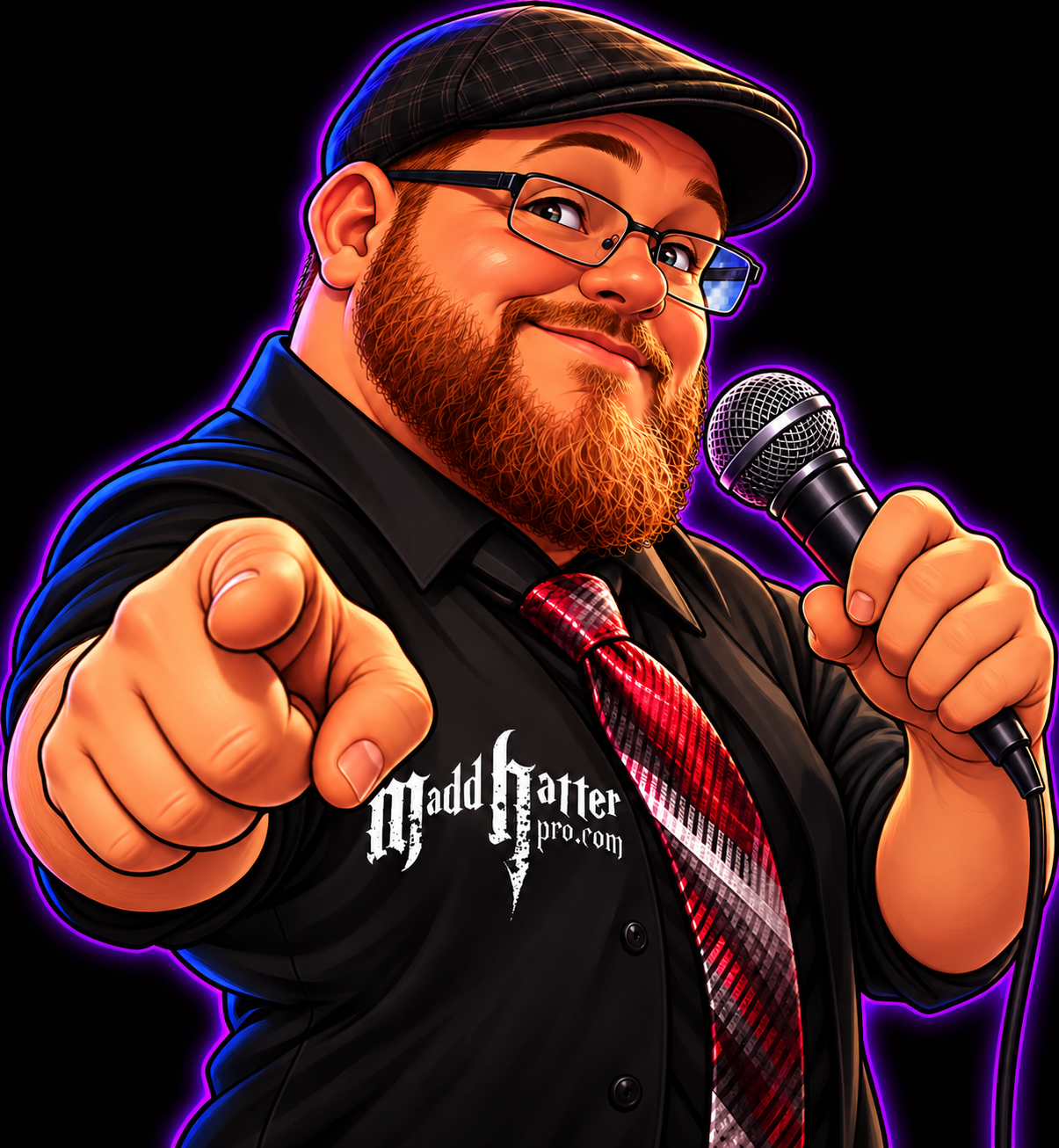 KJ Double Dee caricature