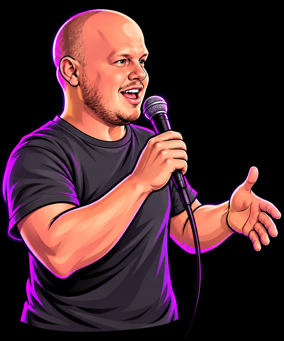 KJ Seth B caricature